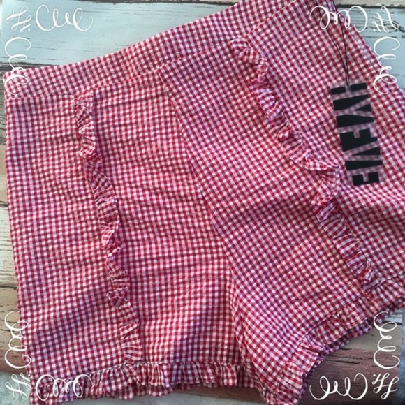 HYFVE Pants - HYFVE | High Waisted Gingham Ruffle Shorts NEW